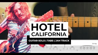 Hotel California  Easy Guitar Solo Tutorial with TABS  Backing Track  Lesson  Cover  The Eagles [upl. by Ailak]