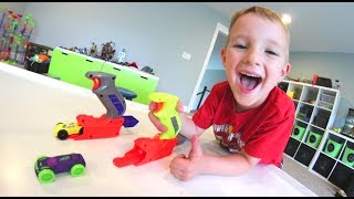 Father amp Son GET NERF CAR SHOOTERS  So Fast [upl. by Esiuqram907]