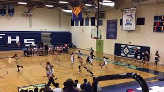 Verrado High School Girls Basketball vs Betty Fairfax High School 20172018 [upl. by Enyak]