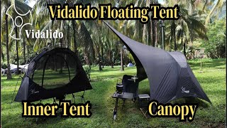 VIDALIDO FLOATING TENT CANOPY  COT TENT  MOTOCAMPING  MOUNTAINHIKER FOLDING BED FIKA HAVEN FARM [upl. by Nanek]