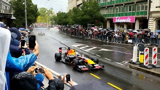 Formula 1 Belgrade Red Bull Show Run David Coulthard amp Patrick Friesacher [upl. by Arayk]