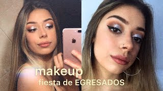 MAQUILLAJE PARA FIESTA DE EGRESADOSGRADUACIÓN CON GLITTER [upl. by Zola363]