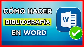 Como Hacer una Bibliografia en Word ✅ [upl. by Eldred860]