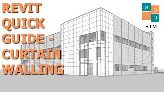 Revit Tutorial  How to Create and Edit Curtain Walling [upl. by Lednik]