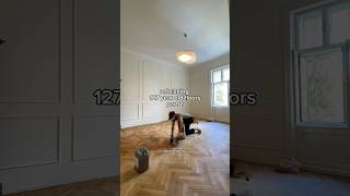 Part 2 Refinishingrestoring our 127 year old woodefloors by ourselves diyhome diy floorrepair [upl. by Giustino]