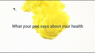 What Does Pee Color Mean for Health [upl. by Isiahi]