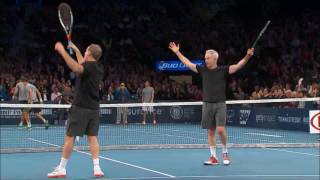 Bryan Brothers vs McEnroe Brothers 2014 BNP Paribas Showdown [upl. by Rance]