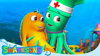 5 Little Reef Sharks  The Sharksons  Songs for Kids  Nursery Rhymes amp Kids Songs [upl. by Elatsyrc]