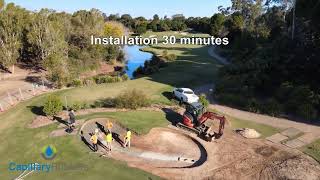 Capillary Bunkers Installation in Indooroopilly Golf Club  August 2022 [upl. by Acacia150]