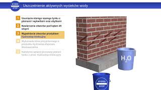 HYDROSTOP 05  Uszczelnienie ścian murowanych od wilgoci kapilarnej iniekcja grawitacyjna [upl. by Loggia]