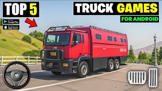 Top 5 Truck Driving Games For Android  best truck simulator games for android 2024 [upl. by Nivak]