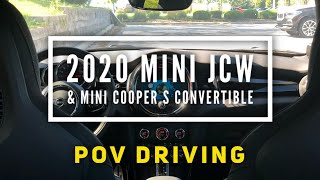 POV DRIVING THE 2020 JCW HARDTOP AND 2020 MINI COOPER S CONVERTIBLE [upl. by Gilberte245]