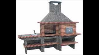 Brick Barbecue with Pizza oven AND SINK Oven from PortugalBBQ Pit and Pizza Oven [upl. by Dambro]