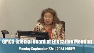 GMCS Board of Education Meeting 09232024 [upl. by Isabea]