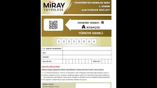 MİRAY AYT KURUMSAL DENEME6 [upl. by Aissenav]