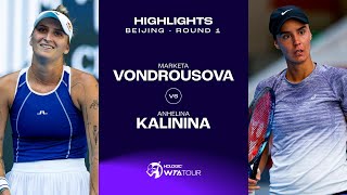 Marketa Vondrousova vs Anhelina Kalinina  2023 Beijing Round 1  WTA Match Highlights [upl. by Trudie]