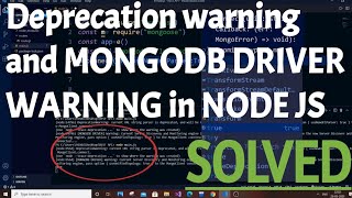 Deprecation warning current URL string parser is deprecated in node js and mongodb driver solved [upl. by Ellednahs878]