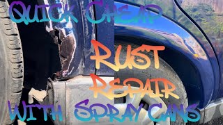 How to repair rust hole damage fast and cheap with spray cans [upl. by Alel]