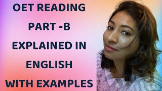 OET reading PartB English explanation with examplesoetreading oetreadingtest oetreadingtips [upl. by Hsima857]