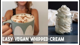 Easy Vegan Whipped Cream The Best Whipped Cream Recipe [upl. by Cyb280]