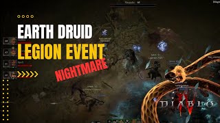 Legion Event amp Earth Druid  Diablo 4 [upl. by Nallek]