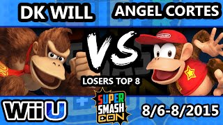 Super Smash Con  DKwill Donkey Kong Vs Angel Cortes Diddy Kong  Losers Top 8  Smash Wii U [upl. by Stucker]