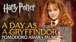 Study Session GRYFFINDOR ROUTINE 🦁📚 Harry Potter Pomodoro Timer Hogwarts ASMR Productivity Sounds [upl. by Maxine]