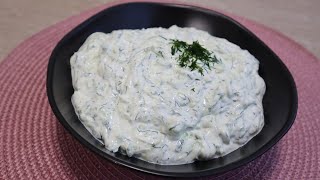 TZATZIKI wie beim Griechen  Tsatsiki Rezept  Tzatziki Sauce recipe [upl. by Redliw]