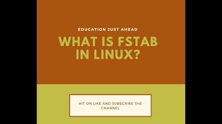 What is fstab in Linux [upl. by Norok]