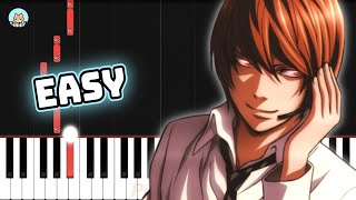 Death Note ED  quotAluminaquot  EASY Piano Tutorial amp Sheet Music [upl. by Enirehtak]