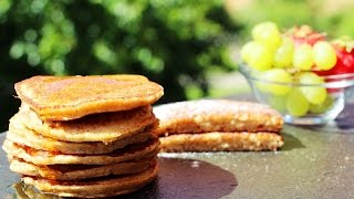 HaferflockenBananenpancakes  Easy and healthy Banana Oatmeal Pancakes [upl. by Changaris]