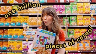 eating 1 million pieces of cereal for 1 million subscribers [upl. by Nerte]