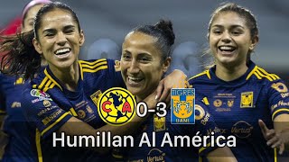 🔥LAS APLASTAN Goles América Femenil vs Tigres Femenil en la Final de Ida  Liga MX Femenil [upl. by Ailelc]