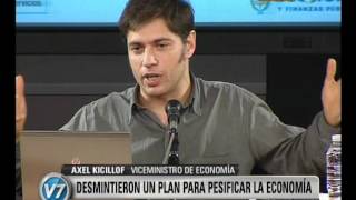 Visión Siete Kicillof quotNo existe ningún plan para pesificar la economíaquot [upl. by Zaragoza]