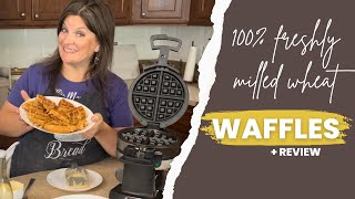 Waffles with Freshly Milled Wheat  Cuisinart Waffle Maker Review  Whole Grain Recipe [upl. by Col979]