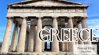 GREECE DAY TWO  TRAVEL VLOG  ACROPOLIS SLOPES amp MORE [upl. by Amikan]