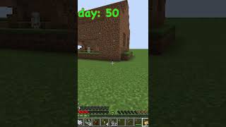 spending 100 days of 3 layers of dirt day 50 100dayschallenge minecraft gaming [upl. by Ornas]