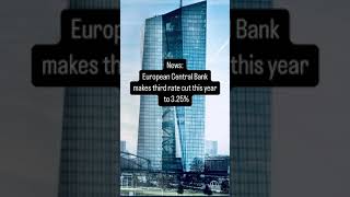 News European Central Bank decreases interest rate to 325 [upl. by Leirea330]