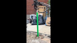 Installing Techno Metal Posts helical piles [upl. by Purvis826]