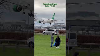 Turkmenistan airways Boeing 77722K  coming from Ashgabat to London [upl. by Saduj]