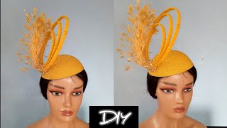 How to Craft a Ring  shaped fascinator design with Boning Star feather amp a Hat base [upl. by Earvin]