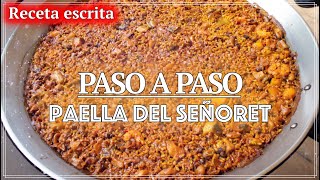 Receta de Paella del Señoret Mariscos Pelados y Arroz Bomba [upl. by Claiborne925]