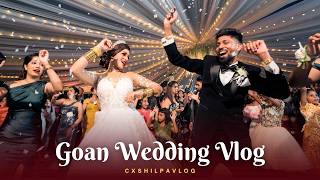 Goan Christian Wedding Vlog  Epic Reception Fun at Wild Orchid Goa  therunksgoa [upl. by Ainyt]