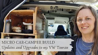 TRAVELLING in a CAR CAMPER VW Touran Updates and Upgrades  1 Year On [upl. by Wilton]