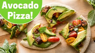 Fresh Avocado Pesto Pizza Vegan [upl. by Stewardson]