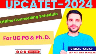 UPCATET2024Offline Counselling ScheduleFor UG PG amp Ph Dupcatetupcatet2024counsellingagri [upl. by Townie]