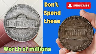 Top 2 old and Expensive five cents and one cent How to make millionaire [upl. by Gretta]