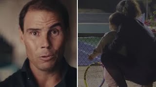 Rafael Nadal shares footage of wife Maria Francisca Perello and son in emotional retirement video [upl. by Rosati]