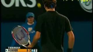 Federer backhand winner vs Djokovic [upl. by Aromas808]