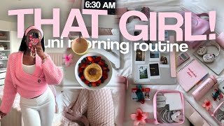 6 AM quotTHAT GIRLquot uni morning routine 2024 💐 productive study tips  morning habits  college vlog [upl. by Flavia181]